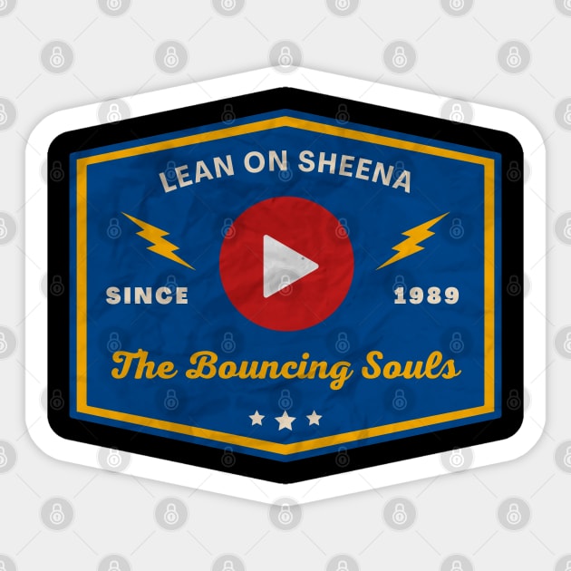 The Bouncing Souls // Play Button Sticker by Blue betta